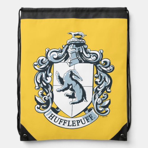 Hufflepuff Crest Blue Drawstring Bag