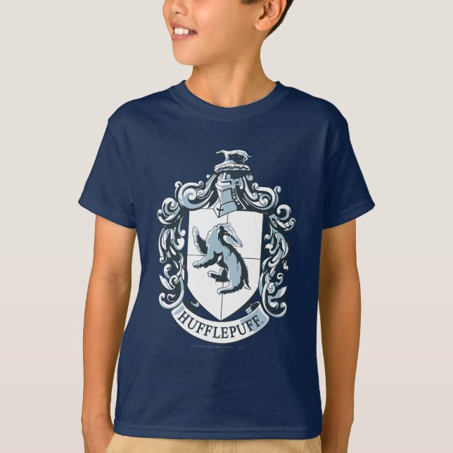 Hufflepuff Crest Blue T-Shirt (Front)