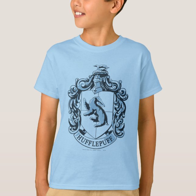 Hufflepuff Crest Blue T-Shirt (Front)