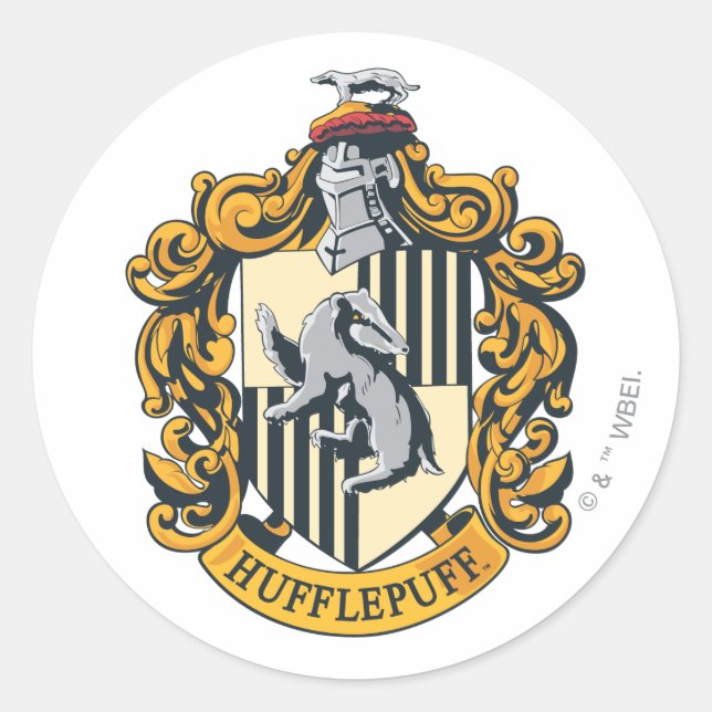 Hufflepuff Crest Classic Round Sticker (Front)