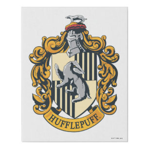 HUFFLEPUFF™ Crest Faux Canvas Print