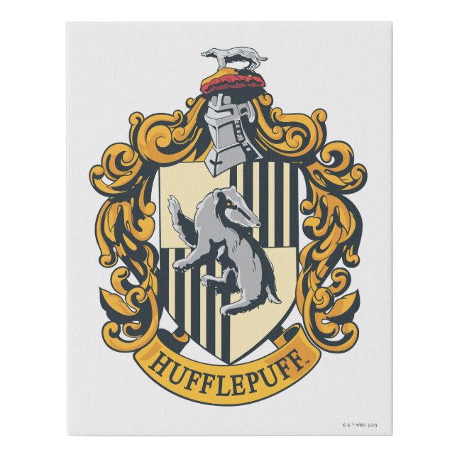 HUFFLEPUFF™ Crest Faux Canvas Print (Front)