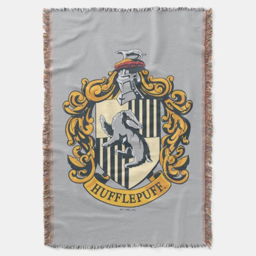 Hufflepuff Crest Throw Blanket