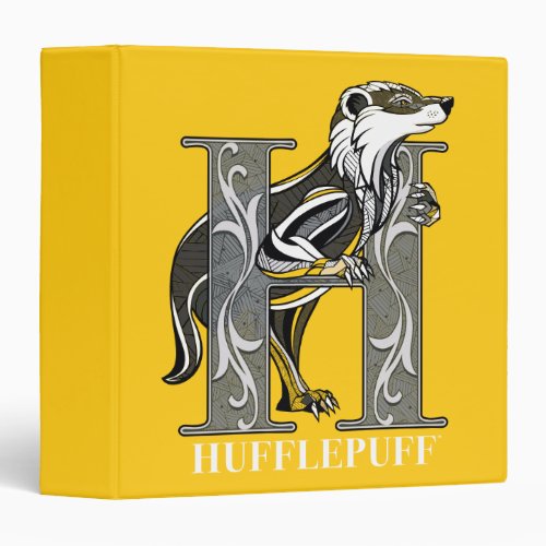 HUFFLEPUFF Crosshatched Emblem 3 Ring Binder