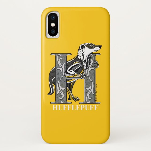 HUFFLEPUFF™ Crosshatched Emblem Case-Mate iPhone Case (Back)
