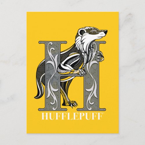 HUFFLEPUFF Crosshatched Emblem Invitation Postcard