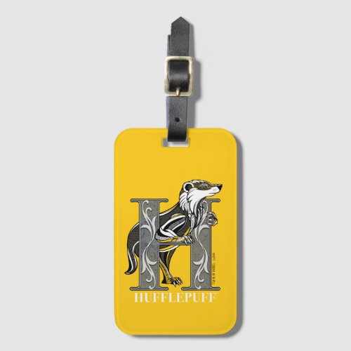 HUFFLEPUFF Crosshatched Emblem Luggage Tag