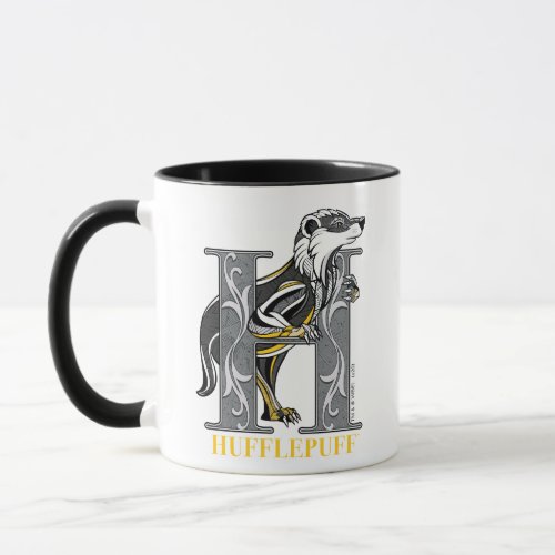 HUFFLEPUFF Crosshatched Emblem Mug