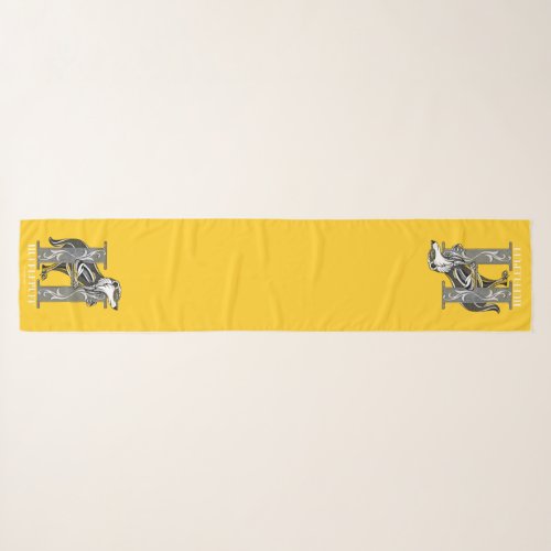 HUFFLEPUFF Crosshatched Emblem Scarf