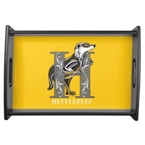 HUFFLEPUFF Crosshatched Emblem Serving Tray