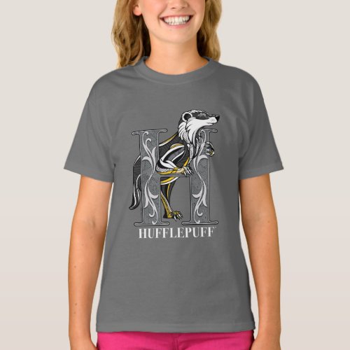 HUFFLEPUFF Crosshatched Emblem T_Shirt