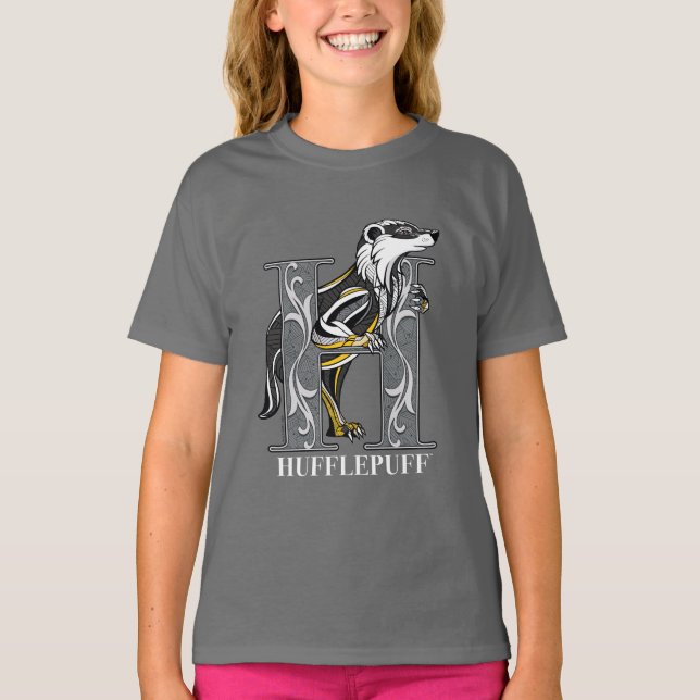 HUFFLEPUFF™ Crosshatched Emblem T-Shirt (Front)