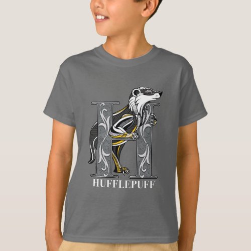 HUFFLEPUFF Crosshatched Emblem T_Shirt