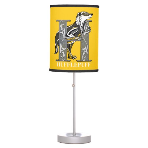 HUFFLEPUFF Crosshatched Emblem Table Lamp