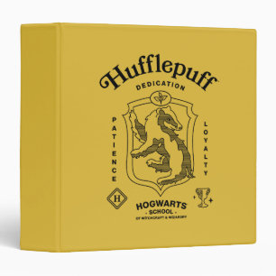 HUFFLEPUFF™ Dedication Patience Loyalty Crest 3 Ring Binder