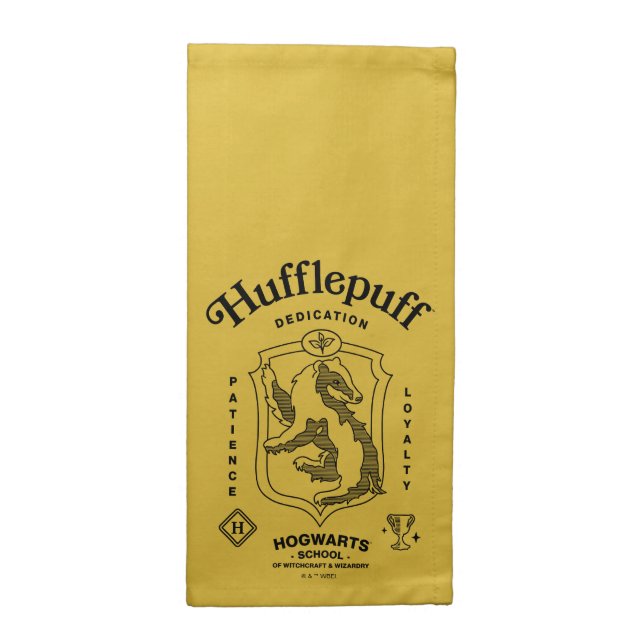 HUFFLEPUFF™ Dedication Patience Loyalty Crest Cloth Napkin (Half Fold)