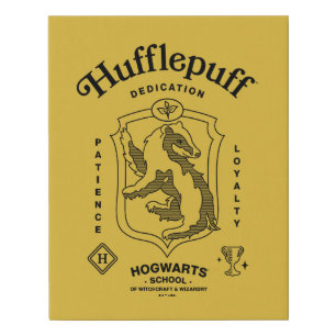 HUFFLEPUFF™ Dedication Patience Loyalty Crest Faux Canvas Print