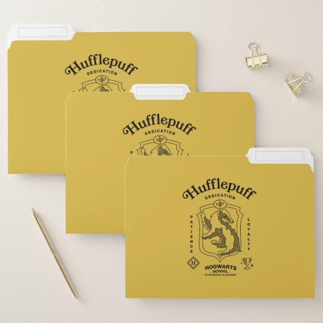 HUFFLEPUFF™ Dedication Patience Loyalty Crest File Folder (Set)