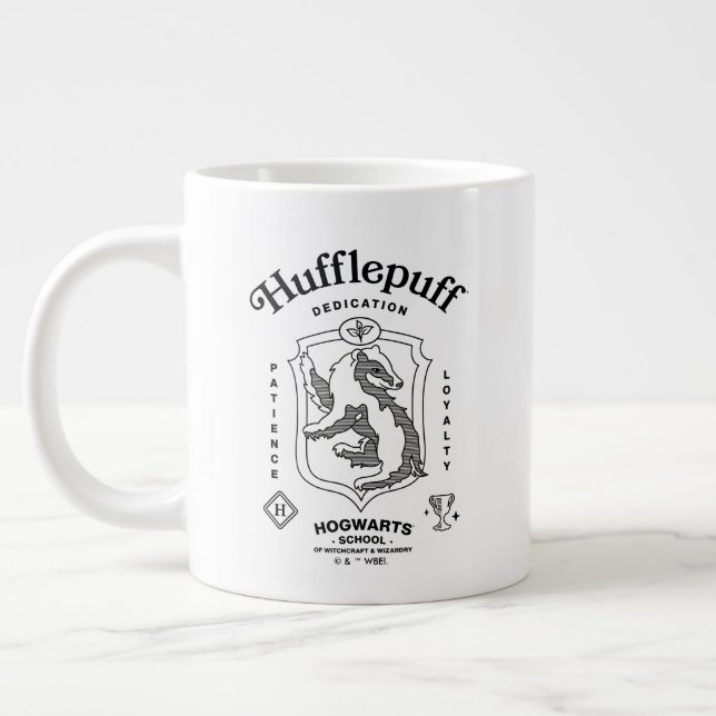 HUFFLEPUFF™ Dedication Patience Loyalty Crest Giant Coffee Mug (Left)