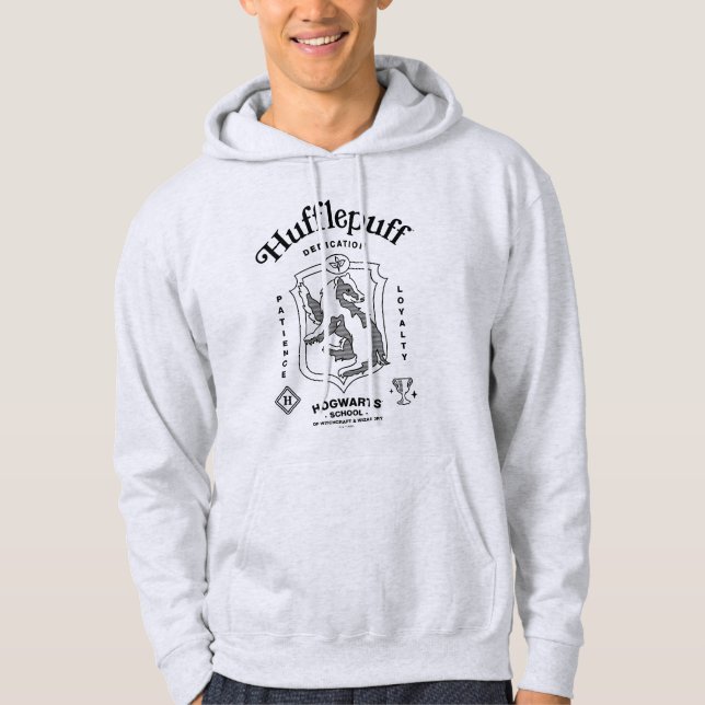 HUFFLEPUFF™ Dedication Patience Loyalty Crest Hoodie (Front)