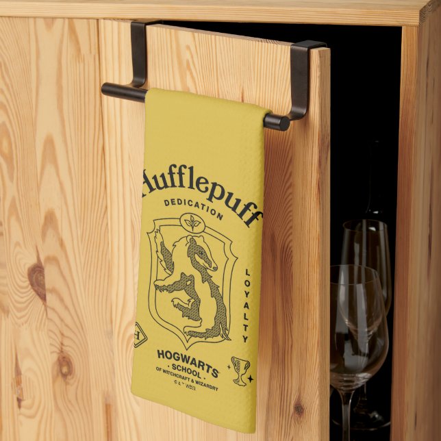 HUFFLEPUFF™ Dedication Patience Loyalty Crest Kitchen Towel (Thirds Fold)