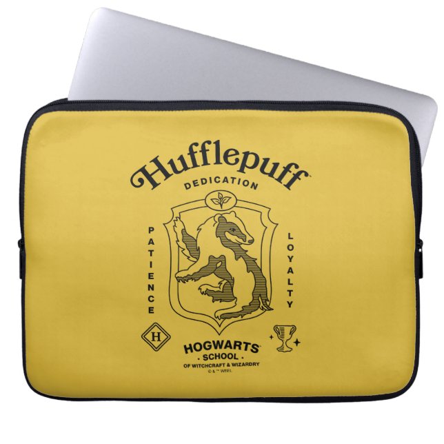 HUFFLEPUFF™ Dedication Patience Loyalty Crest Laptop Sleeve (Front)
