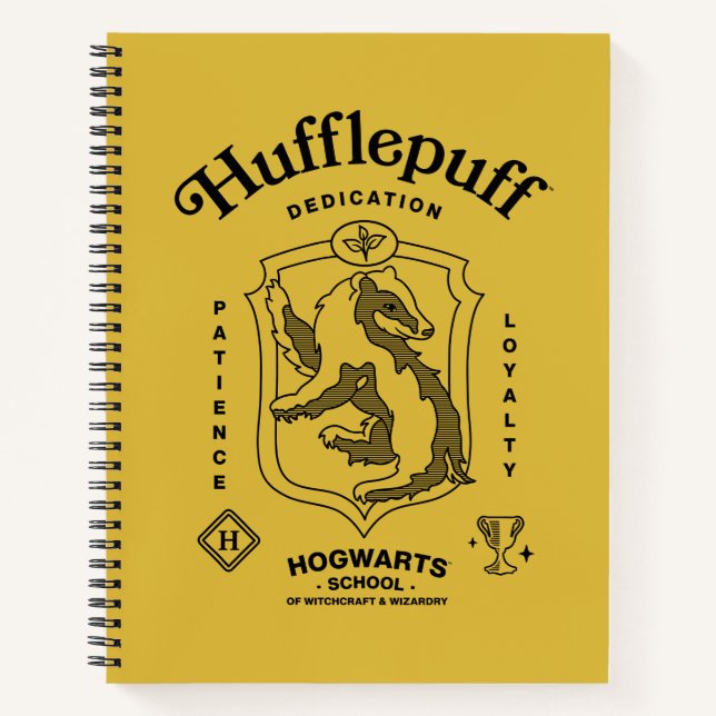 HUFFLEPUFF™ Dedication Patience Loyalty Crest Notebook (Front)