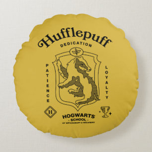 HUFFLEPUFF™ Dedication Patience Loyalty Crest Round Pillow