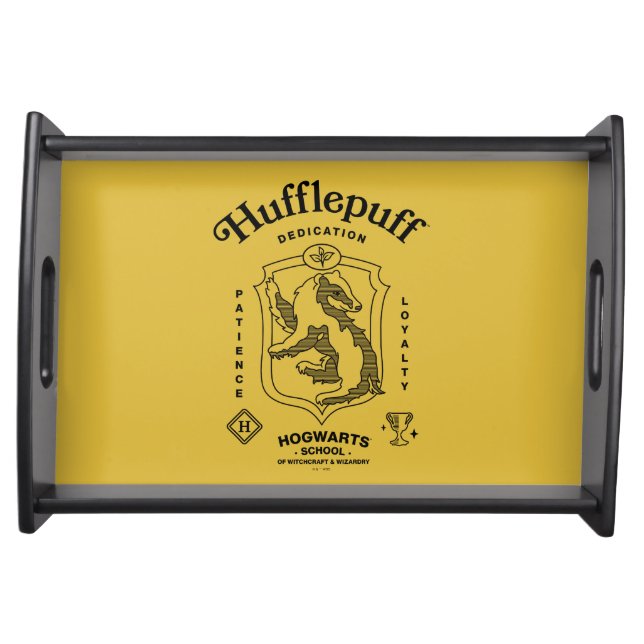 HUFFLEPUFF™ Dedication Patience Loyalty Crest Serving Tray (Front)