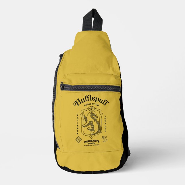 HUFFLEPUFF™ Dedication Patience Loyalty Crest Sling Bag (Front)