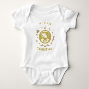 HUFFLEPUFF™ First Christmas Holiday Bauble Graphic Baby Bodysuit