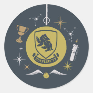 HUFFLEPUFF™ Holiday Bauble Graphic Classic Round Sticker