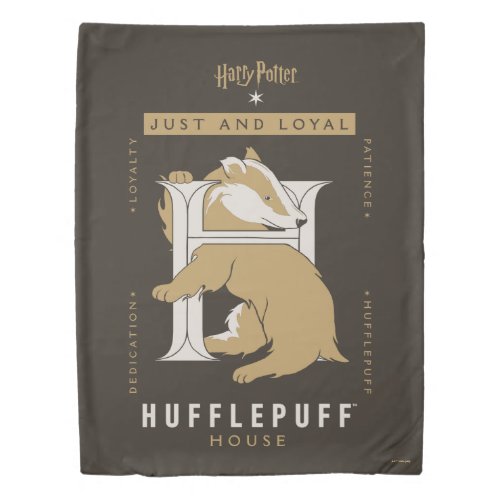 HUFFLEPUFFâ House Just And Loyal Duvet Cover