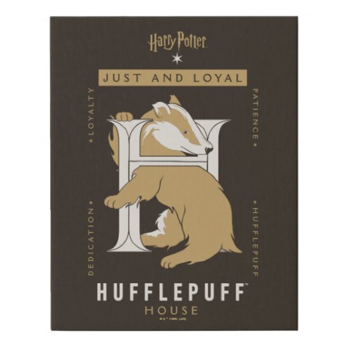 HUFFLEPUFFâ House Just And Loyal Faux Canvas Print
