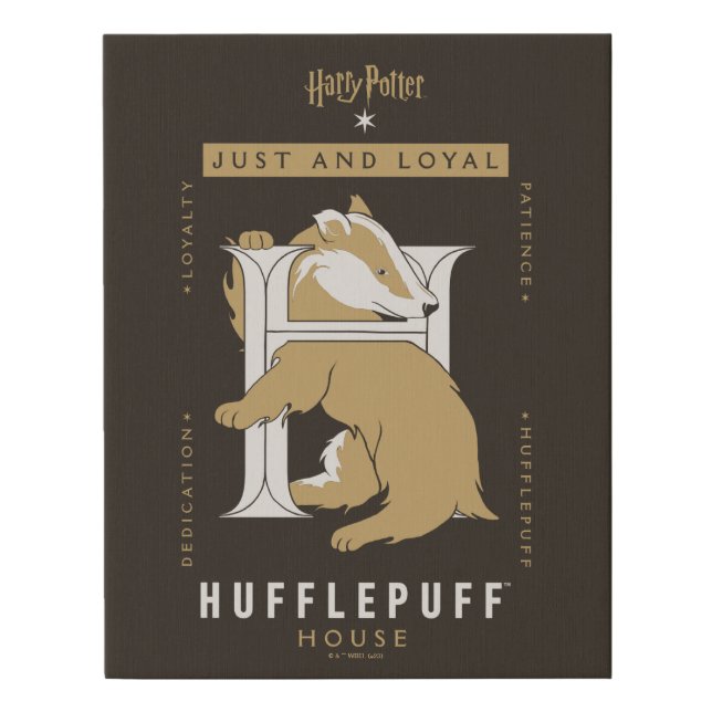 HUFFLEPUFF™ House Just And Loyal Faux Canvas Print (Front)