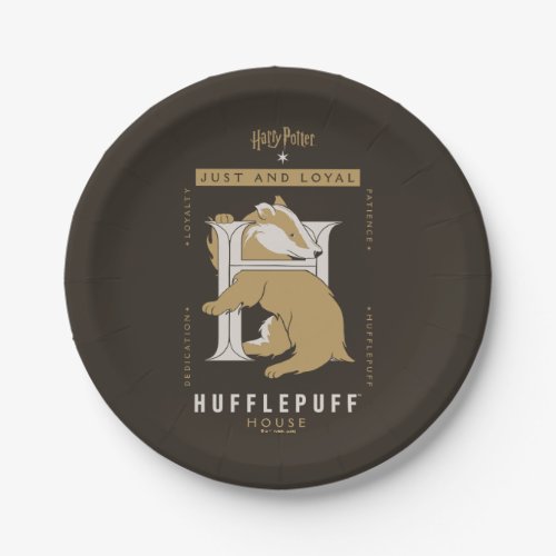 HUFFLEPUFFâ House Just And Loyal Paper Plates