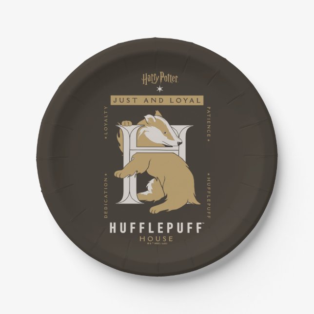 HUFFLEPUFF™ House Just And Loyal Paper Plates (Front)