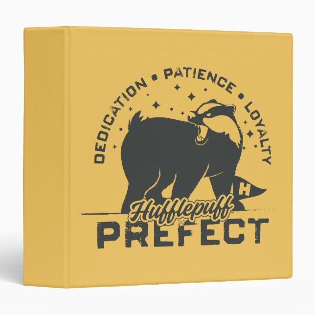 HUFFLEPUFF™ Prefect Badge 3 Ring Binder (Front/Spine)