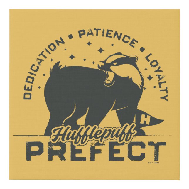 HUFFLEPUFF™ Prefect Badge Faux Canvas Print (Front)