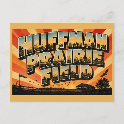 Huffman Prairie Field Ohio Tallgrass Meadow Art Postcard