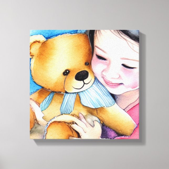 Hug a Bear Canvas Print (Front)