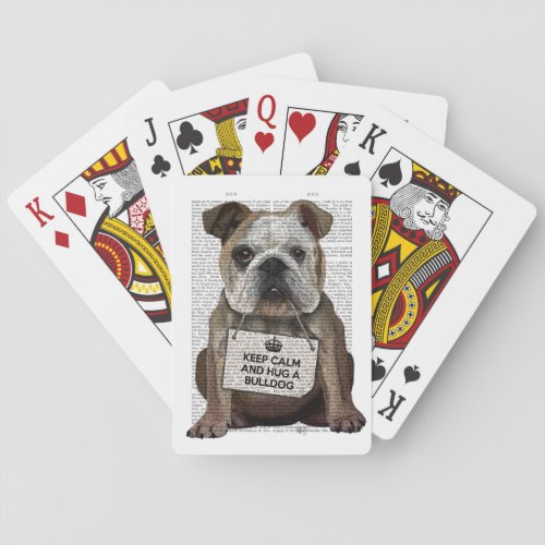 Hug a Bulldog Poker Cards