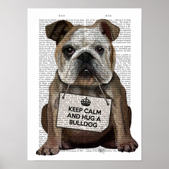 Hug a Bulldog Poster (Front)