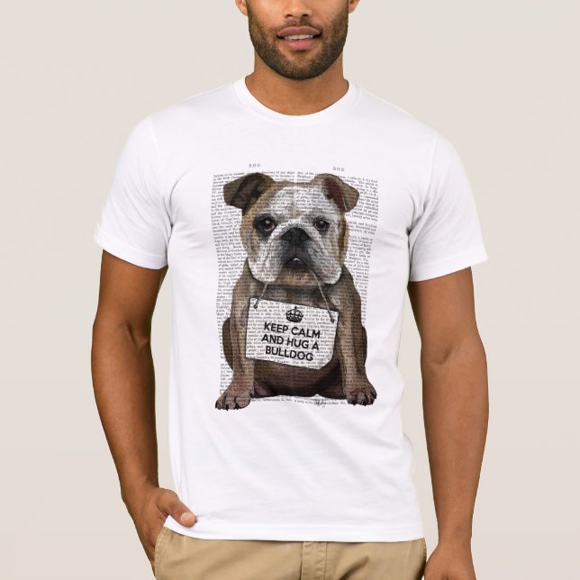Hug a Bulldog T-Shirt (Front)