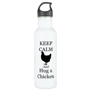 Hug a Chicken Water Bottle