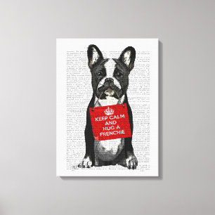 Hug a Frenchie Canvas Print