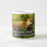 Hug a groundhog today. Get a rabies shot tomorrow. Large Coffee Mug