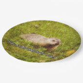 Hug a groundhog today plates (Angled)