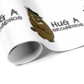 Hug a groundhog wrapping paper (Roll Corner)