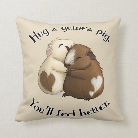Hug A Guinea Pig Pillow | Zazzle.com